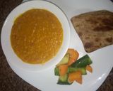 A picture of step 1 of Masoordaalcurry steamedveggies and Brown chapati #4weekchallenge.