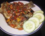 Foto langkah ke 4 dari resep Ikan Bakar Kakap Putih Siram Colo-colo Pedass.