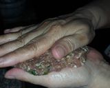 A picture of step 2 of Keema ki tikki.