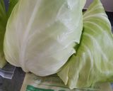 A picture of step 1 of Homemade,non mayonasse coleslaw! (in baguette).