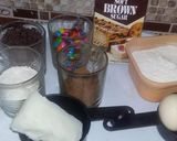 A picture of step 1 of Choco Rainbow square #Foodies&Friends.