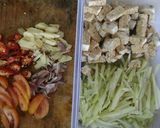 Foto langkah ke 1 dari resep Tumis tempe dan labu siam praktis.