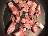 Cukkinis spagetti bacon-nel