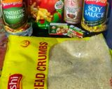 A picture of step 1 of Chinese Rice.