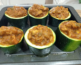 Foto del paso 3 de la receta: Timbal de calabacín relleno de verduras y pollo especiado