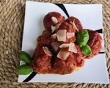 Une image de l'étape 7 de Polpette al Sugo, boulettes sauce tomate.