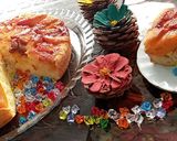 عکس مرحله 5 از دستور 🥮کیک آپساید داون هلو🍑کاراملی