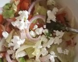 A picture of step 19 of Beetroot Felafel Sandwich with Feta cheese salad.