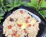 A picture of step 11 of Alu masala rice.