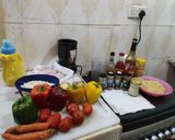 A picture of step 1 of Stuffed Capsicum.