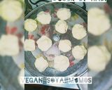 A picture of step 4 of Vegan cheesy momo.