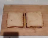 A picture of step 2 of Banana Nutella Caramelised Toast.