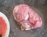 A picture of step 1 of Lamb Tripe with Chickpeas.