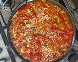 A picture of step 4 of Vegetarian paella.