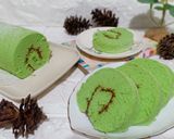 Foto langkah ke 10 dari resep Japanese Matcha Rollcake.