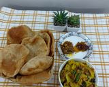 A picture of step 5 of Fennel and mint potato with poori.