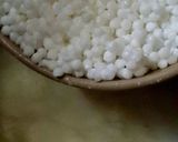 A picture of step 2 of Sabudana jaggery kheer.