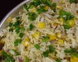Sweetcorn pulao steamed in milk recipe step 5 photo