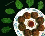 A picture of step 8 of Palak Tikki.