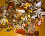 Foto del paso 7 de la receta: Arroz Primavera con Pollo Empanizado