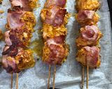 Φωτογραφία βήματος 8 της συνταγής Σουβλάκι bbq κοτομπέικον τραγανό
