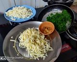 A picture of step 1 of Spinach paneer Crepe.