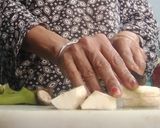 A picture of step 1 of Raw Banana Dry Curry Recipe.