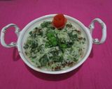 A picture of step 8 of Methi matar Malai.