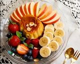صورة لخطوة 1 من وصفة سناك صحن الفواكه🍇🍓🍎🍌 بالفلان كراميل 🍮