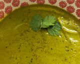 A picture of step 5 of Sweet potato, spinach and coriander soup - vegan.