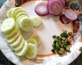 A picture of step 2 of Curd Cucumber Sandwich.