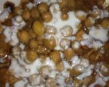 A picture of step 2 of Leftover roti chaat.
