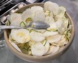 Une image de l'étape 13 de Gratin de navet blanc et courgette au jambon cru et emmental.