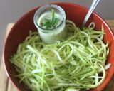 Une image de l'étape 2 de Spaghettis de courgettes crues sauce pesto-libane.