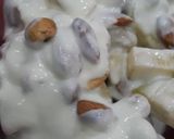 A picture of step 2 of Chopped Apple with cashew nuts, Almond nuts and yoghurt.