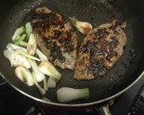 A picture of step 10 of Spiced Ginger Steak with Spring Onions and Potatoes.
