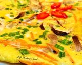 Hình bước làm 3 của món Trứng Chiên Cà Rốt Nấm
