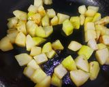 A picture of step 1 of Spiced Turnip Masala.
