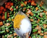 A picture of step 3 of Mix Veggies Pulao.