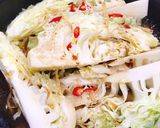 Hình bước làm 2 của món Bắp cải om tương miso