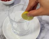 A picture of step 1 of Coconut Rose Mocktail.