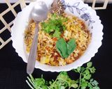 A picture of step 5 of Spanish rice.