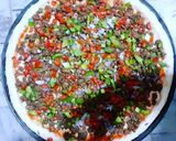 A picture of step 7 of Beef minced Pizza🍕.