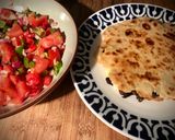 Foto del paso 14 de la receta: Quesadillas de jamón ibérico, tinga de pollo y setas con pico de gallo