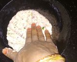 A picture of step 2 of Akki rotti.