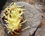 A picture of step 6 of Smoky QuesadillasChicken & chorizo /Jackfruit & veggie sausages.