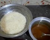 A picture of step 2 of Gur wale chawal.