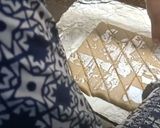 A picture of step 7 of Kaju (Cashew) Katli.