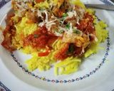 A picture of step 6 of Pizza rice.