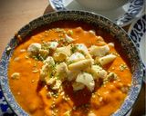 Foto del paso 3 de la receta: Sopa de tomate con garbanzos y huevo duro